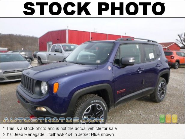 Stock photo for this 2016 Jeep Renegade Trailhawk 4x4 2.4 Liter SOHC 16-Valve MultiAir 4 Cylinder 9 Speed Automatic