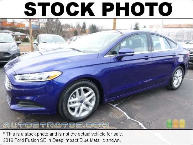 Stock photo for this 2016 Ford Fusion SE 2.5 Liter DOHC 16-Valve i-VCT 4 Cylinder 6 Speed SelectShift Automatic