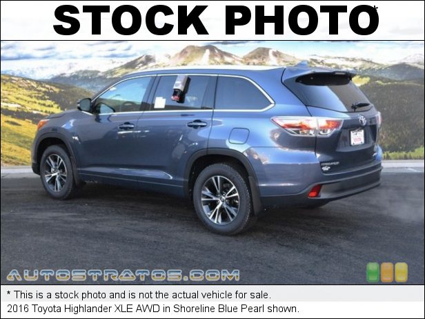 Stock photo for this 2016 Toyota Highlander XLE AWD 3.5 Liter DOHC 24-Valve VVT-i V6 6 Speed ECT-i Automatic