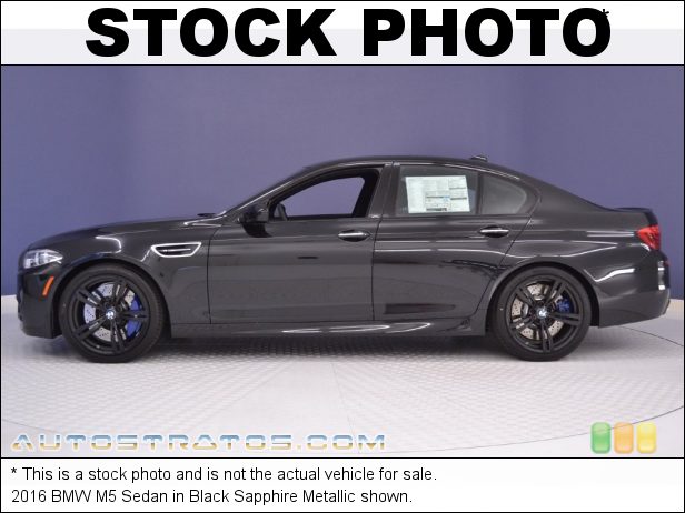 Stock photo for this 2016 BMW M5 Sedan 4.4 Liter M DI TwinPower Turbocharged DOHC 32-Valve VVT V8 7 Speed M Double Clutch (M DCT) Automatic