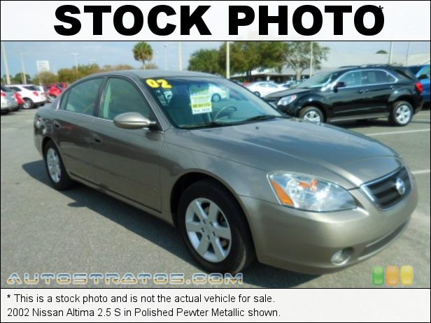 Stock photo for this 2002 Nissan Altima 2.5 2.5 Liter DOHC 16V 4 Cylinder 4 Speed Automatic
