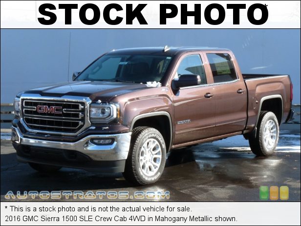 Stock photo for this 2016 GMC Sierra 1500 SLE Crew Cab 4WD 5.3 Liter DI OHV 16-Valve VVT EcoTec3 V8 6 Speed Automatic