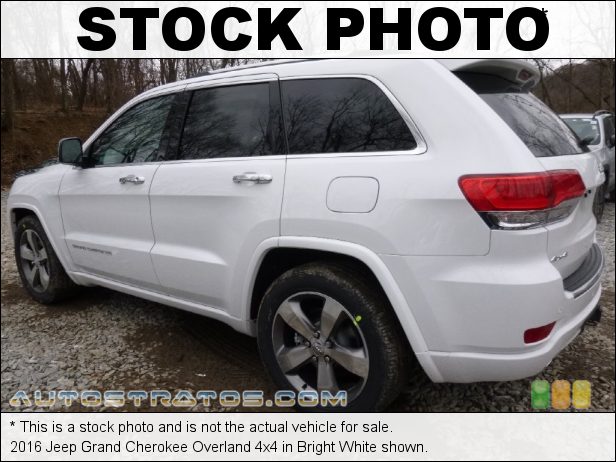 Stock photo for this 2016 Jeep Grand Cherokee Overland 4x4 5.7 Liter HEMI OHV 16-Valve V8 8 Speed Paddle-Shift Automatic