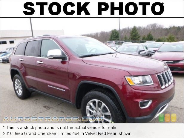 Stock photo for this 2016 Jeep Grand Cherokee Limited 4x4 3.6 Liter DOHC 24-Valve VVT Pentastar V6 8 Speed Paddle-Shift Automatic