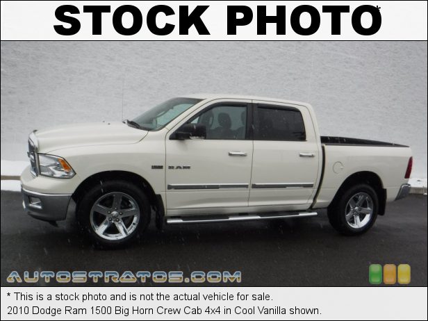 Stock photo for this 2010 Dodge Ram 1500 ST Crew Cab 4x4 5.7 Liter HEMI OHV 16-Valve VVT MDS V8 5 Speed Automatic