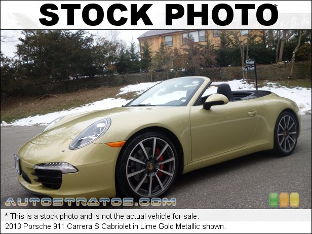 Stock photo for this 2013 Porsche 911 Carrera Cabriolet 3.8 Liter DFI DOHC 24-Valve VarioCam Plus Flat 6 Cylinder 7 Speed PDK Dual-Clutch Automatic