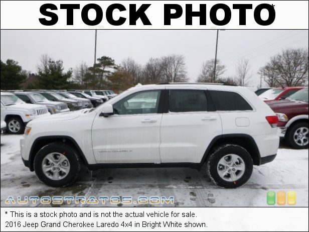 Stock photo for this 2016 Jeep Grand Cherokee 4x4 3.6 Liter DOHC 24-Valve VVT Pentastar V6 8 Speed Paddle-Shift Automatic