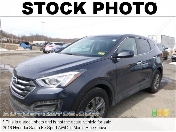 Stock photo for this 2016 Hyundai Santa Fe Sport AWD 2.4 Liter GDI DOHC 16-Valve D-CVVT 4 Cylinder 6 Speed SHIFTRONIC Automatic