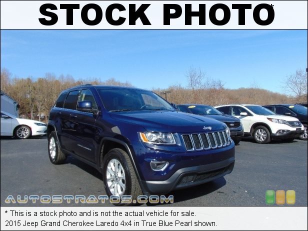 Stock photo for this 2015 Jeep Grand Cherokee Laredo 4x4 3.6 Liter DOHC 24-Valve VVT Pentastar V6 8 Speed Paddle-Shift Automatic