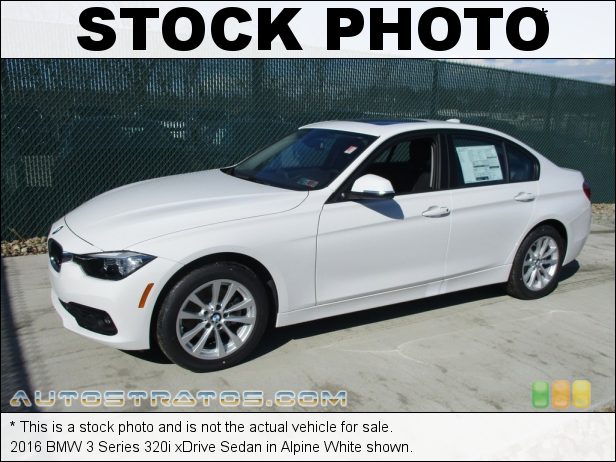 Stock photo for this 2016 BMW 3 Series 320i xDrive Sedan 2.0 Liter DI TwinPower Turbocharged DOHC 16-Valve VVT 4 Cylinder 8 Speed Automatic