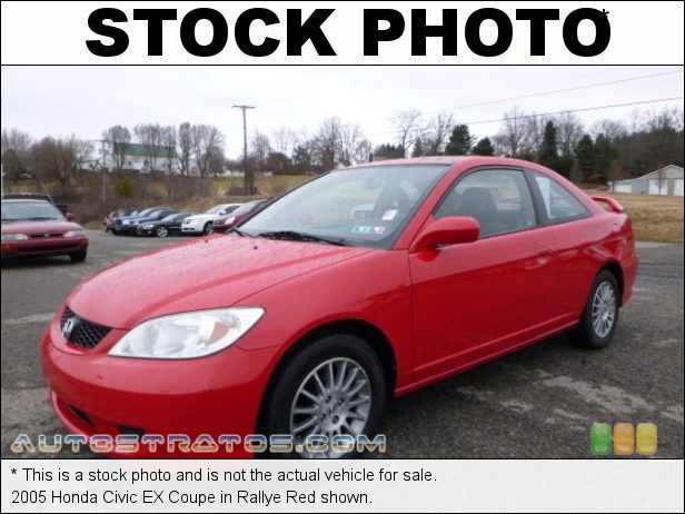 Stock photo for this 2005 Honda Civic EX Coupe 1.7L SOHC 16V VTEC 4 Cylinder 4 Speed Automatic