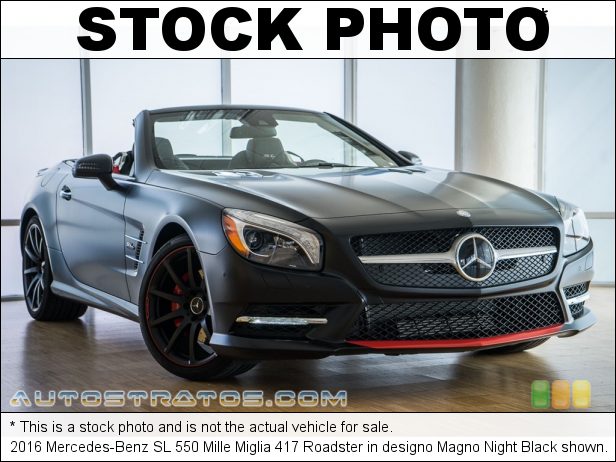 Stock photo for this 2016 Mercedes-Benz SL 550 Roadster 4.7 Liter DI biturbo DOHC 32-Valve VVT V8 7 Speed Automatic