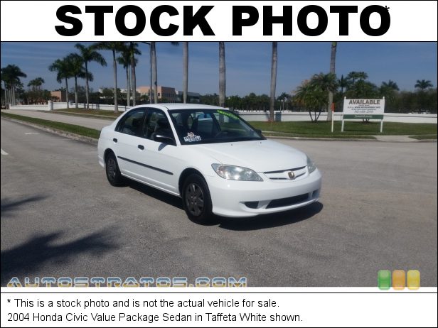 Stock photo for this 2004 Honda Civic Value Package Sedan 1.7L SOHC 16V VTEC 4 Cylinder 4 Speed Automatic