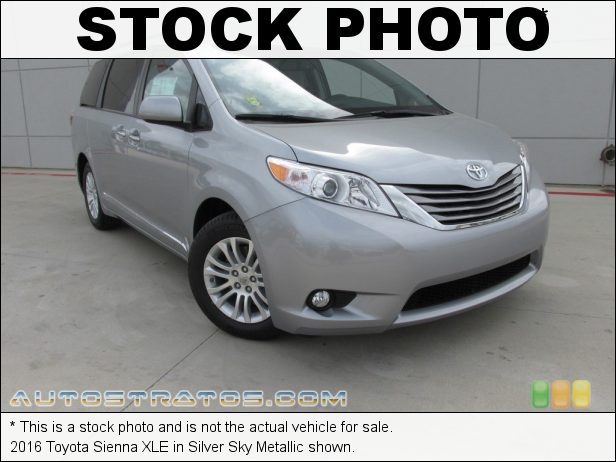 Stock photo for this 2016 Toyota Sienna XLE 3.5 Liter DOHC 24-Valve VVT-i V6 6 Speed ECT-i Automatic