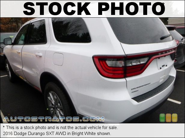 Stock photo for this 2016 Dodge Durango SXT AWD 3.6 Liter DOHC 24-Valve VVT ESS V6 8 Speed Automatic