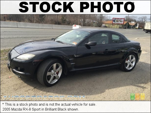 Stock photo for this 2005 Mazda RX-8  1.3L RENESIS Twin-Rotor Rotary 6 Speed Paddle-Shift Automatic