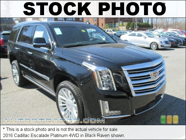 Stock photo for this 2016 Cadillac Escalade Platinum 4WD 6.2 Liter DI OHV 16-Valve VVT V8 6 Speed Automatic