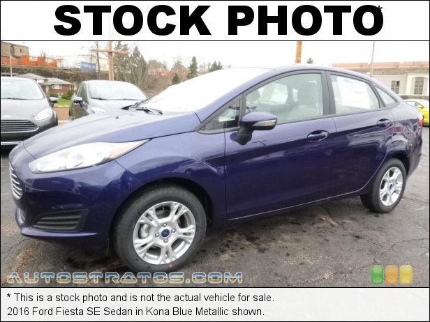 Stock photo for this 2016 Ford Fiesta SE Sedan 1.6 Liter DOHC 16-Valve Ti-VCT 4 Cylinder 6 Speed SelectShift Automatic