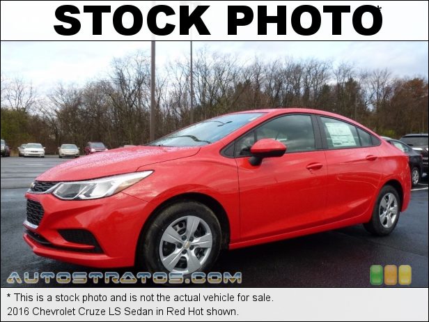 Stock photo for this 2016 Chevrolet Cruze LS Sedan 1.4 Liter DI Turbocharged DOHC 16-Valve VVT 4 Cylinder 6 Speed Automatic