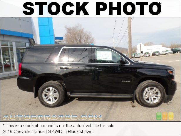 Stock photo for this 2016 Chevrolet Tahoe LS 4WD 5.3 Liter DI OHV 16-Valve VVT EcoTec3 V8 6 Speed Automatic