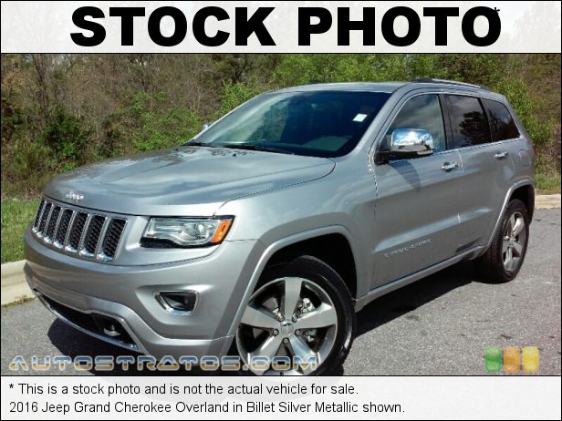 Stock photo for this 2016 Jeep Grand Cherokee Overland 3.6 Liter DOHC 24-Valve VVT Pentastar V6 8 Speed Paddle-Shift Automatic