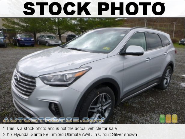 Stock photo for this 2018 Hyundai Santa Fe Limited Ultimate AWD 3.3 Liter GDI DOHC 24-Valve D-CVVT V6 6 Speed Automatic