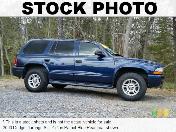 Stock photo for this 2003 Dodge Durango SLT 4x4 4.7 Liter OHV 16-Valve V8 5 Speed Automatic