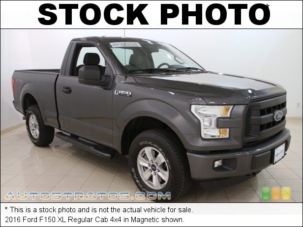 Stock photo for this 2016 Ford F150 XL Regular Cab 4x4 3.5 Liter DOHC 24-Valve Ti-VCT E85 V6 6 Speed Automatic