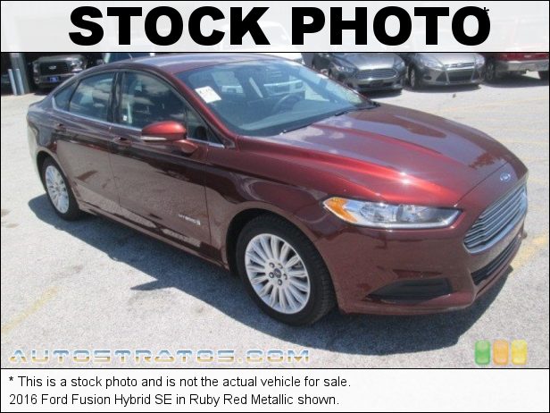 Stock photo for this 2016 Ford Fusion Hybrid SE 2.0 Liter Atkinson-Cycle DOHC 16-Valve 4 Cylinder Gasoline/Elect eCVT Automatic