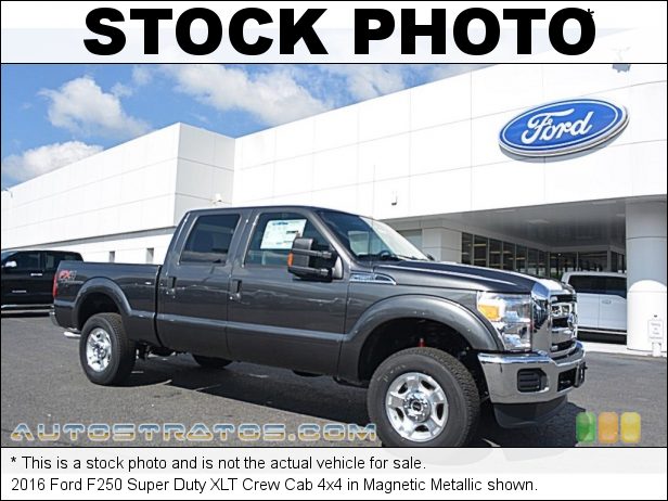 Stock photo for this 2016 Ford F250 Super Duty XLT Crew Cab 4x4 6.2 Liter SOHC 16-Valve FFV V8 6 Speed SelectShift Automatic