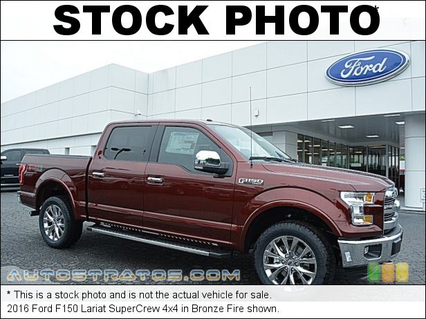 Stock photo for this 2016 Ford F150 Lariat SuperCrew 4x4 5.0 Liter DOHC 32-Valve Ti-VCT E85 V8 6 Speed Automatic