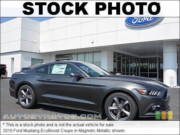 Stock photo for this 2016 Ford Mustang EcoBoost Coupe 2.3 Liter GTDI Turbocharged DOHC 16-Valve EcoBoost 4 Cylinder 6 Speed Manual