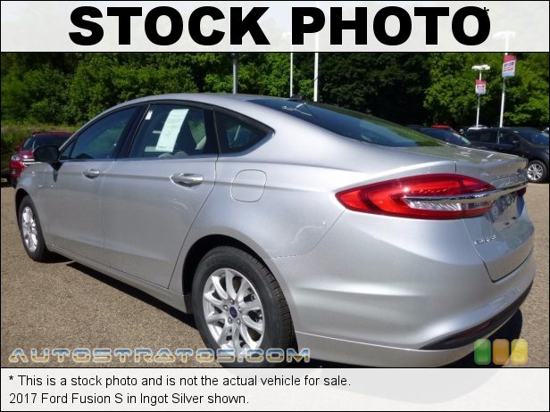 Stock photo for this 2017 Ford Fusion S 2.5 Liter DOHC 16-Valve i-VCT 4 Cylinder 6 Speed Automatic