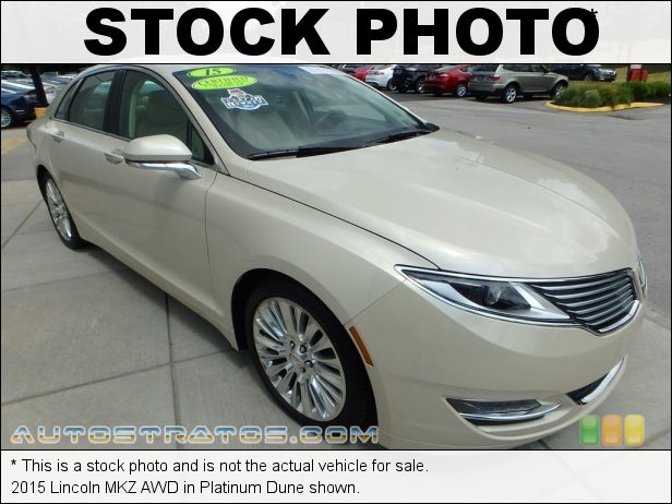 Stock photo for this 2015 Lincoln MKZ AWD 2.0 Liter GTDI Turbocharged DOHC 16-Valve EcoBoost 4 Cylinder 6 Speed SelectShift Automatic