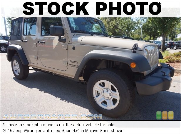 Stock photo for this 2016 Jeep Wrangler Unlimited 4x4 3.6 Liter DOHC 24-Valve VVT V6 5 Speed Automatic