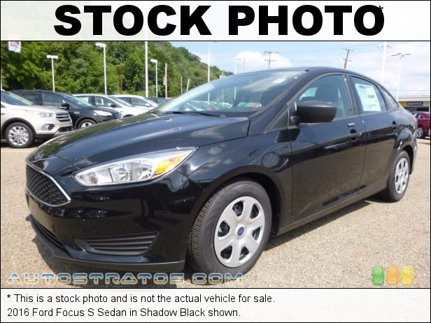 Stock photo for this 2016 Ford Focus S Sedan 2.0 Liter DI DOHC 16-Valve Ti-VCT 4 Cylinder 6 Speed PowerShift Automatic