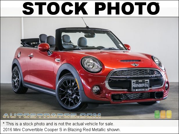 Stock photo for this 2016 Mini Convertible Cooper S 2.0 Liter TwinPower Turbocharged DOHC 16-Valve VVT 4 Cylinder 6 Speed Manual