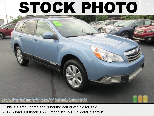 Stock photo for this 2012 Subaru Outback 3.6R Limited 3.6 Liter DOHC 16-Valve VVT Flat 6 Cylinder 5 Speed Automatic