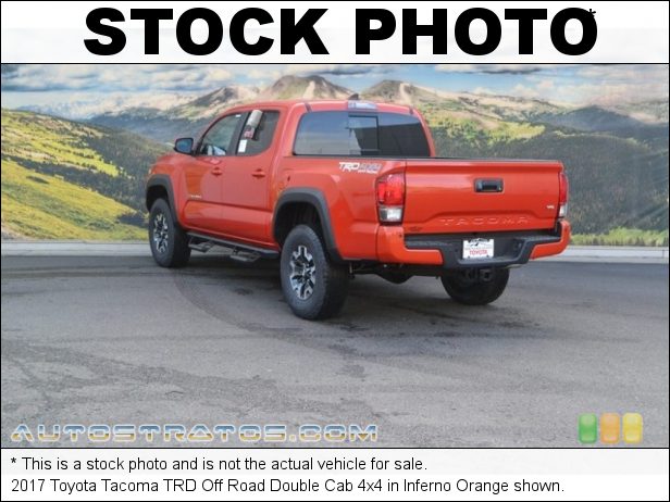 Stock photo for this 2017 Toyota Tacoma Cab 4x4 3.5 Liter DOHC 24-Valve VVT-iW V6 6 Speed Manual
