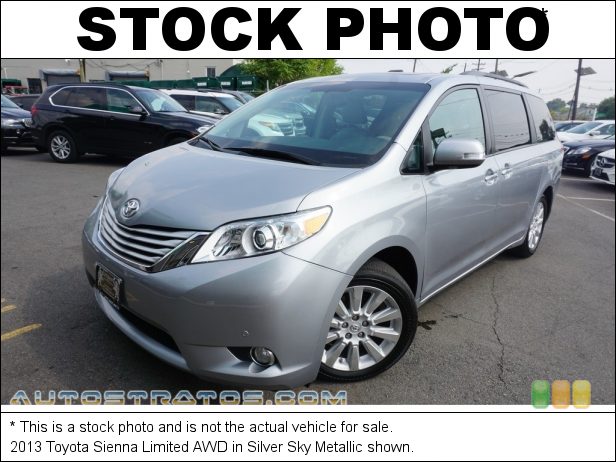 Stock photo for this 2013 Toyota Sienna AWD 3.5 Liter DOHC 24-Valve Dual VVT-i V6 6 Speed ECT-i Automatic