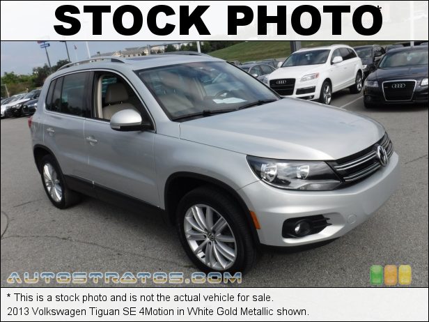 Stock photo for this 2013 Volkswagen Tiguan SE 4Motion 2.0 Liter FSI Turbocharged DOHC 16-Valve VVT 4 Cylinder 6 Speed Tiptronic Automatic