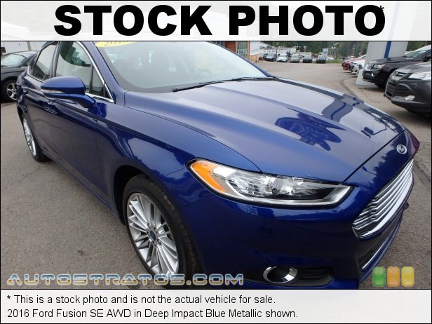 Stock photo for this 2016 Ford Fusion SE AWD 2.0 Liter EcoBoost DI Turbocharged DOHC 16-Valve Ti-VCT 4 Cylind 6 Speed SelectShift Automatic