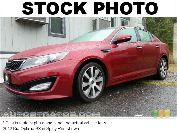 Stock photo for this 2012 Kia Optima SX 2.0 Liter GDi Turbocharged DOHC 16-Valve VVT 4 Cylinder 6 Speed Sportmatic Automatic