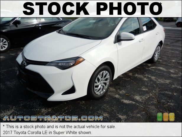 Stock photo for this 2017 Toyota Corolla LE 1.8 Liter DOHC 16-Valve VVT-i 4 Cylinder CVTi-S Automatic