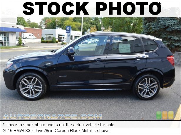 Stock photo for this 2016 BMW X3 xDrive28i 2.0 Liter TwinPower Turbocharged DI DOHC 16-Valve VVT 4 Cylinder 8 Speed STEPTRONIC Automatic
