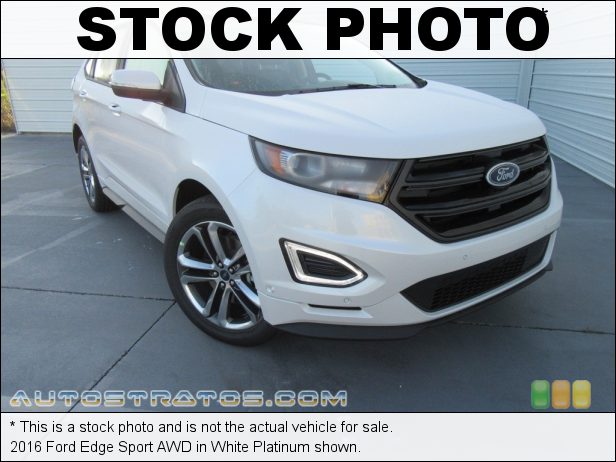 Stock photo for this 2016 Ford Edge Sport AWD 2.7 Liter DI Twin-Turbocharged DOHC 24-Valve EcoBoost V6 6 Speed SelectShift Automatic