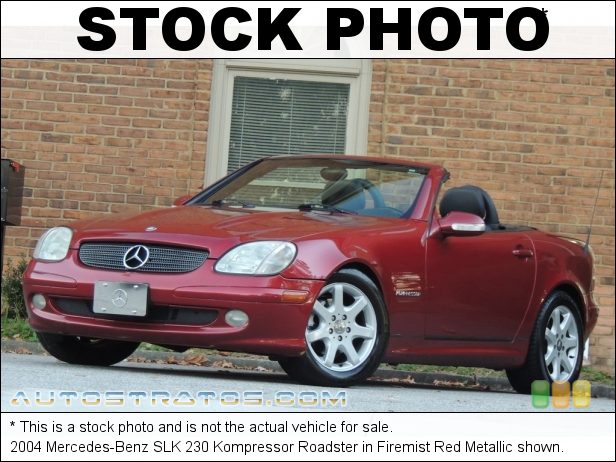 Stock photo for this 2004 Mercedes-Benz SLK 230 Kompressor Roadster 2.3 Liter Supercharged DOHC 16-Valve 4 Cylinder 5 Speed Automatic Stock photo for this 2004 Mercedes-Benz SLK 230 Kompressor Roadster 2.3 Liter Supercharged DOHC 16-Valve 4 Cylinder 5 Speed Automatic