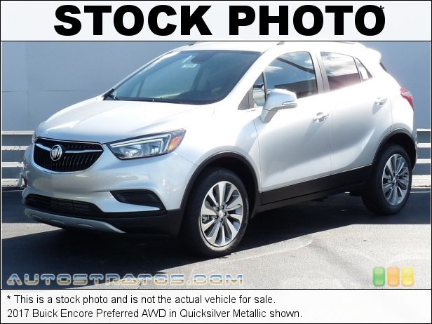 Stock photo for this 2017 Buick Encore Preferred AWD 1.4 Liter Turbocharged DOHC 16-Valve VVT 4 Cylinder 6 Speed Automatic