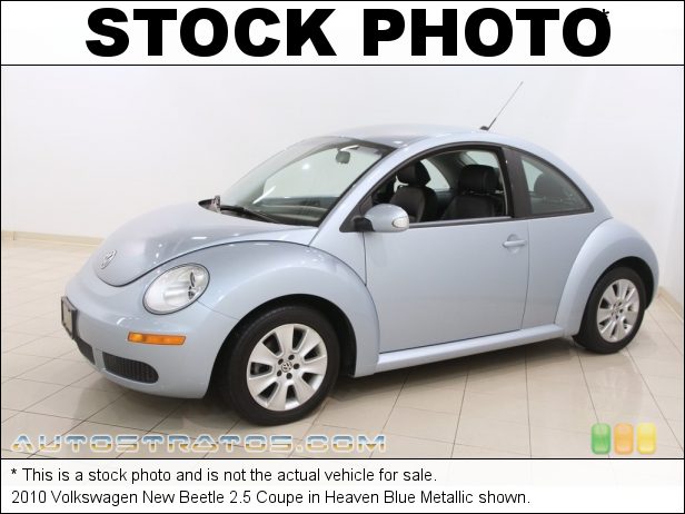 Stock photo for this 2010 Volkswagen New Beetle 2.5 Coupe 2.5 Liter DOHC 20-Valve 5 Cylinder 6 Speed Tiptronic Automatic