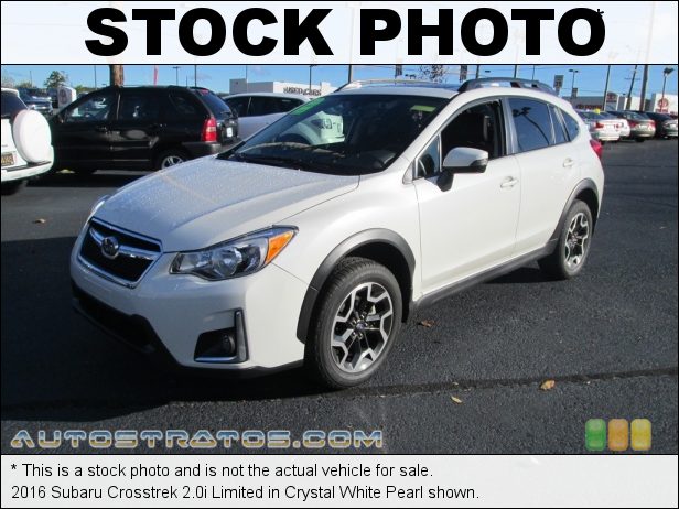 Stock photo for this 2016 Subaru Crosstrek 2.0i Limited 2.0 Liter DOHC 16-Valve VVT Horizontally Opposed 4 Cylinder Lineartronic CVT Automatic